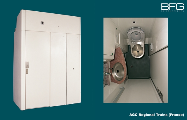 AGC Train Toilet Cabins, France