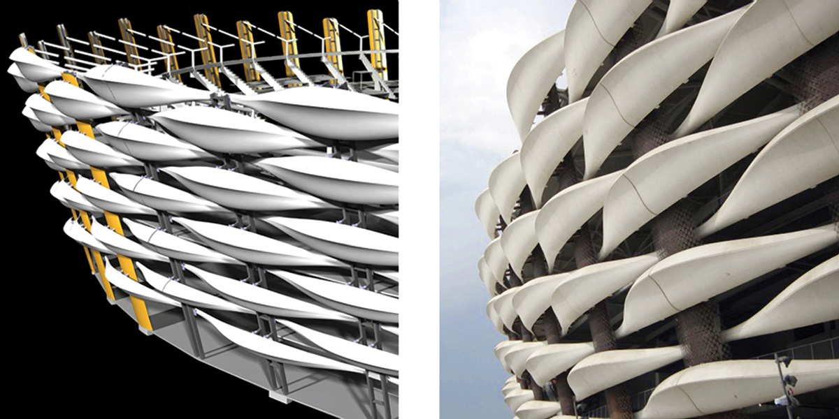 Basra Sports City cladding close-up