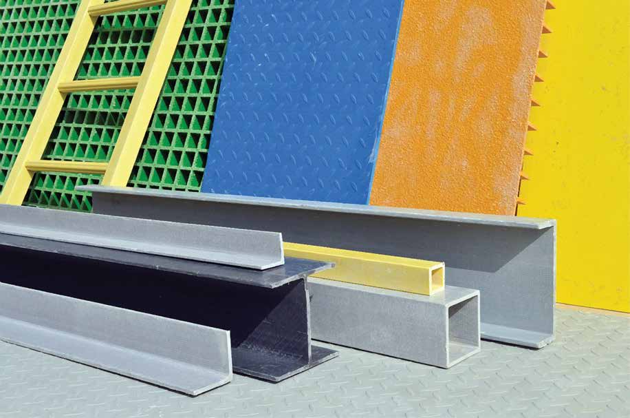 FRP pultruded profiles and gratings