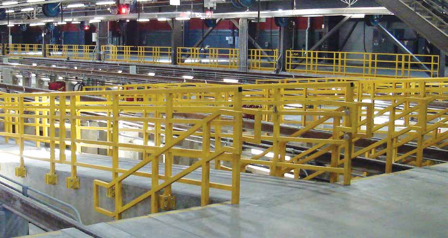 GRP handrail and platform systems