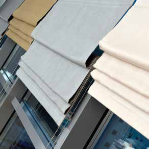 Roman blind and window shade samples