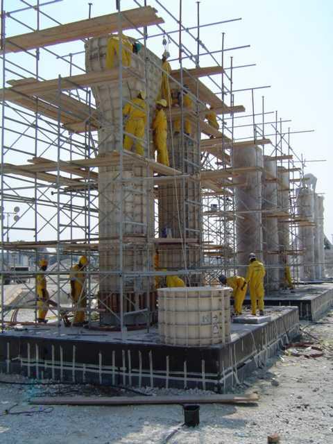 Permanent and reusable composite formwork on construction site