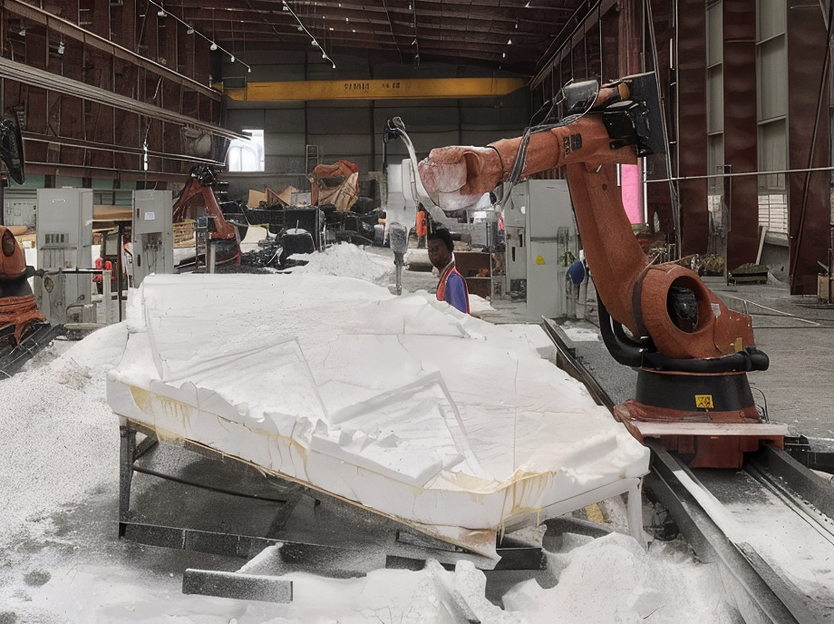 BFG robotic CNC milling machine cutting a pattern